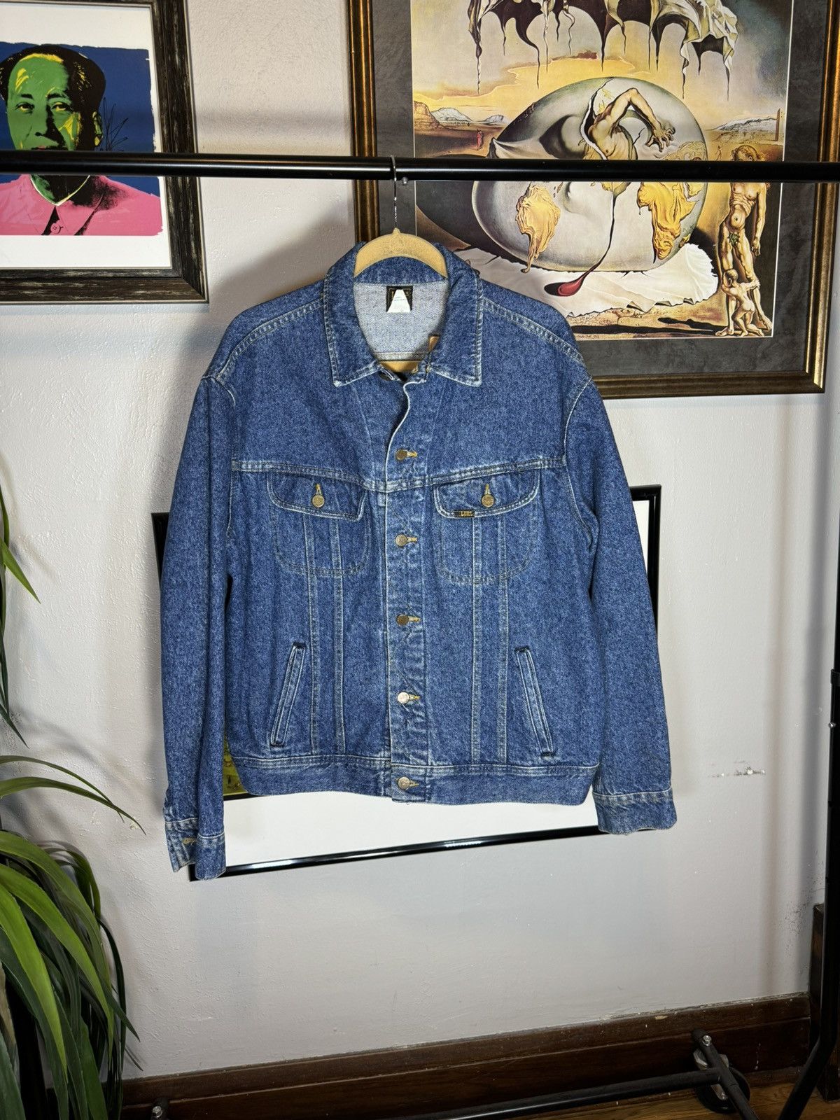 Lee × Vintage Vintage Lee Riders Denim Trucker Jacket Blue Jean 153438 Size US L / EU 52-54 / 3 - 1 Thumbnail