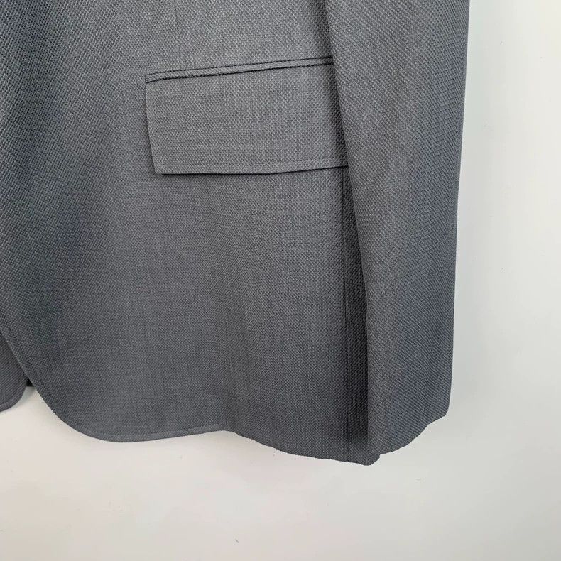 Thom Browne Thom Browne Gray wool lapel long-sleeved single-breasted su Size US XL / EU 56 / 4 - 4 Thumbnail