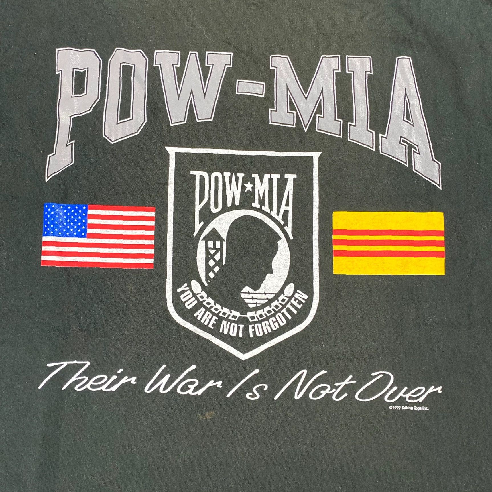 Fruit Of The Loom VINTAGE Power MIA Tee Shirt 1992 Graphic Tee Men’s Medium Black Cotton Short Sleeve USA Made Fruit of the Loom M Mens Size Medium Size US M / EU 48-50 / 2 - 2 Thumbnail