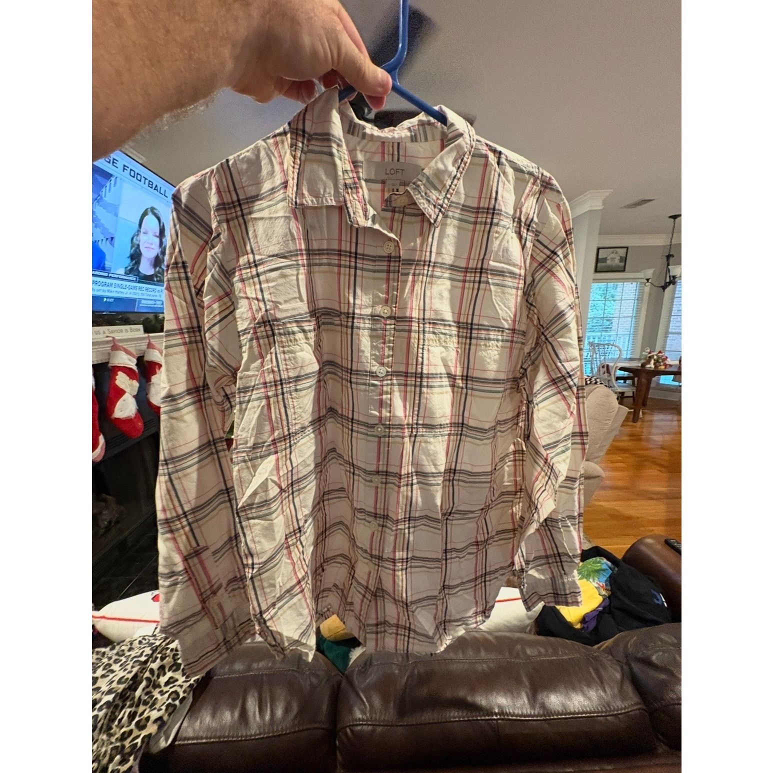 Loft LOFT Women’s Plaid Button Front Blouse Size Small S Size S / US 4 / IT 40 - 2 Thumbnail