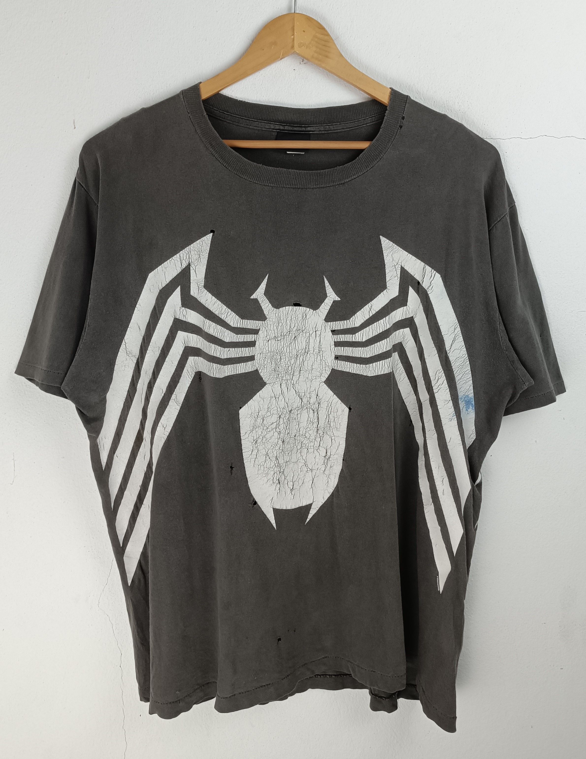 Marvel Comics THRASHED FADED VINTAGE 90'S SPIDERMAN OVERPRINT VERY RARE Size US XL / EU 56 / 4 - 3 Thumbnail