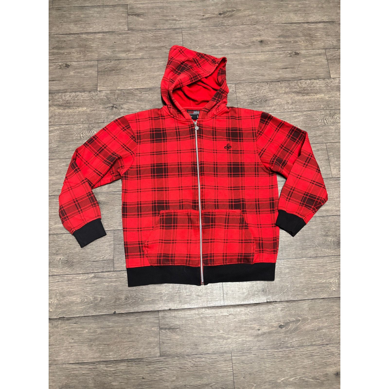 Southpole × Vintage Vintage SouthPole Lined Full Zip Red Hoodie Sz L 00s Size US L / EU 52-54 / 3 - 1 Thumbnail