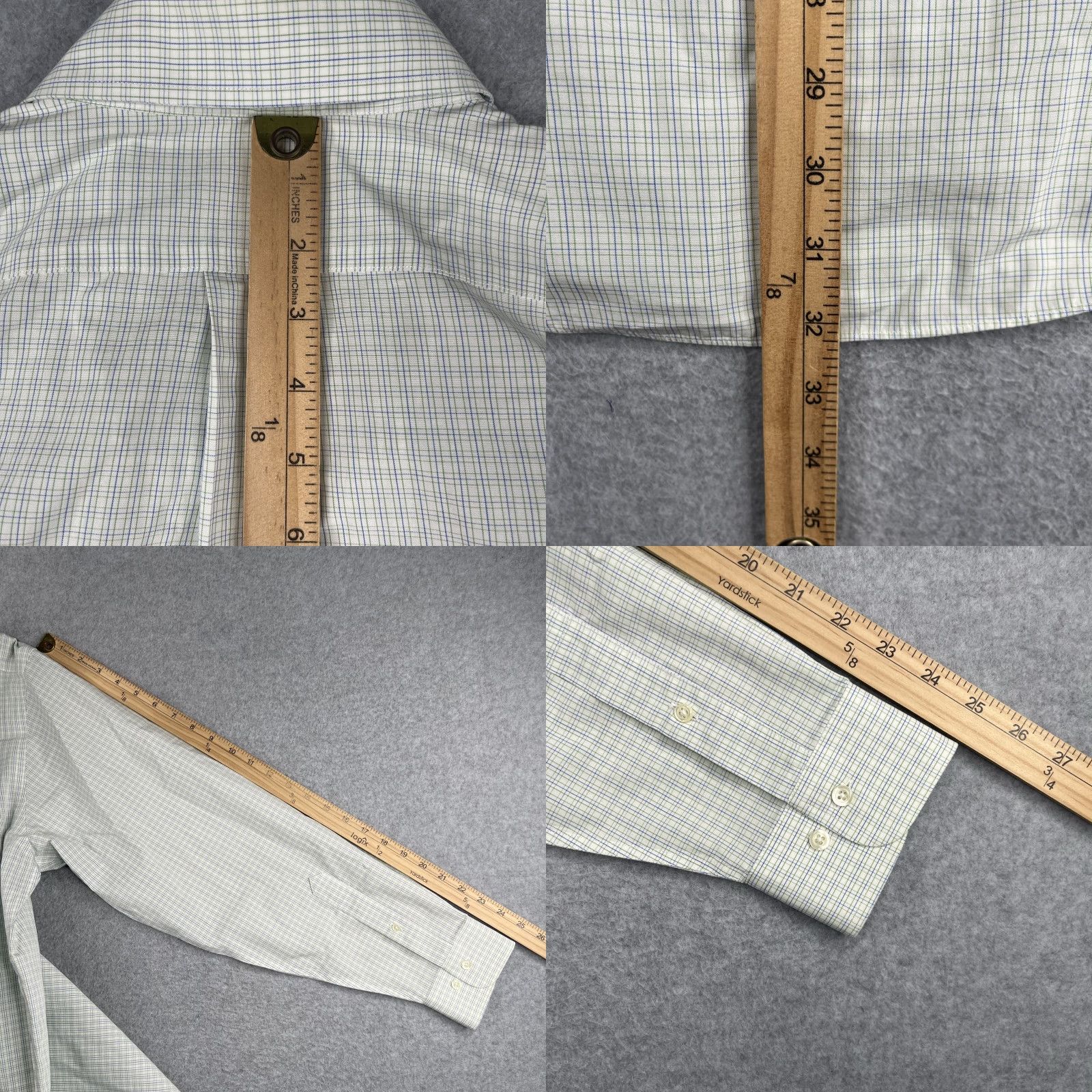 Brooks Brothers Brooks Brothers 346 Shirt Dress Shirt Mens 16 Blue Check Non-Iron Button Up Long Sleeve Regular Mens Size US L / EU 52-54 / 3 - 8 Thumbnail