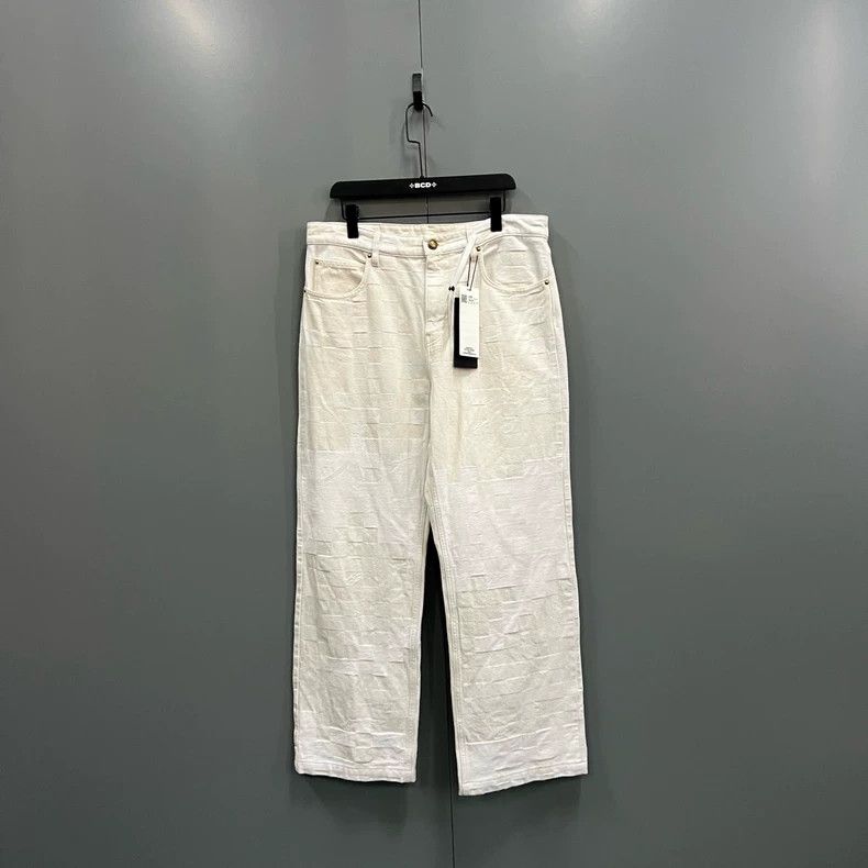 Louis Vuitton Louis Vuitton Beige plaid jacquard jeans 2501-Nextarrow Size US 33 - 1 Thumbnail