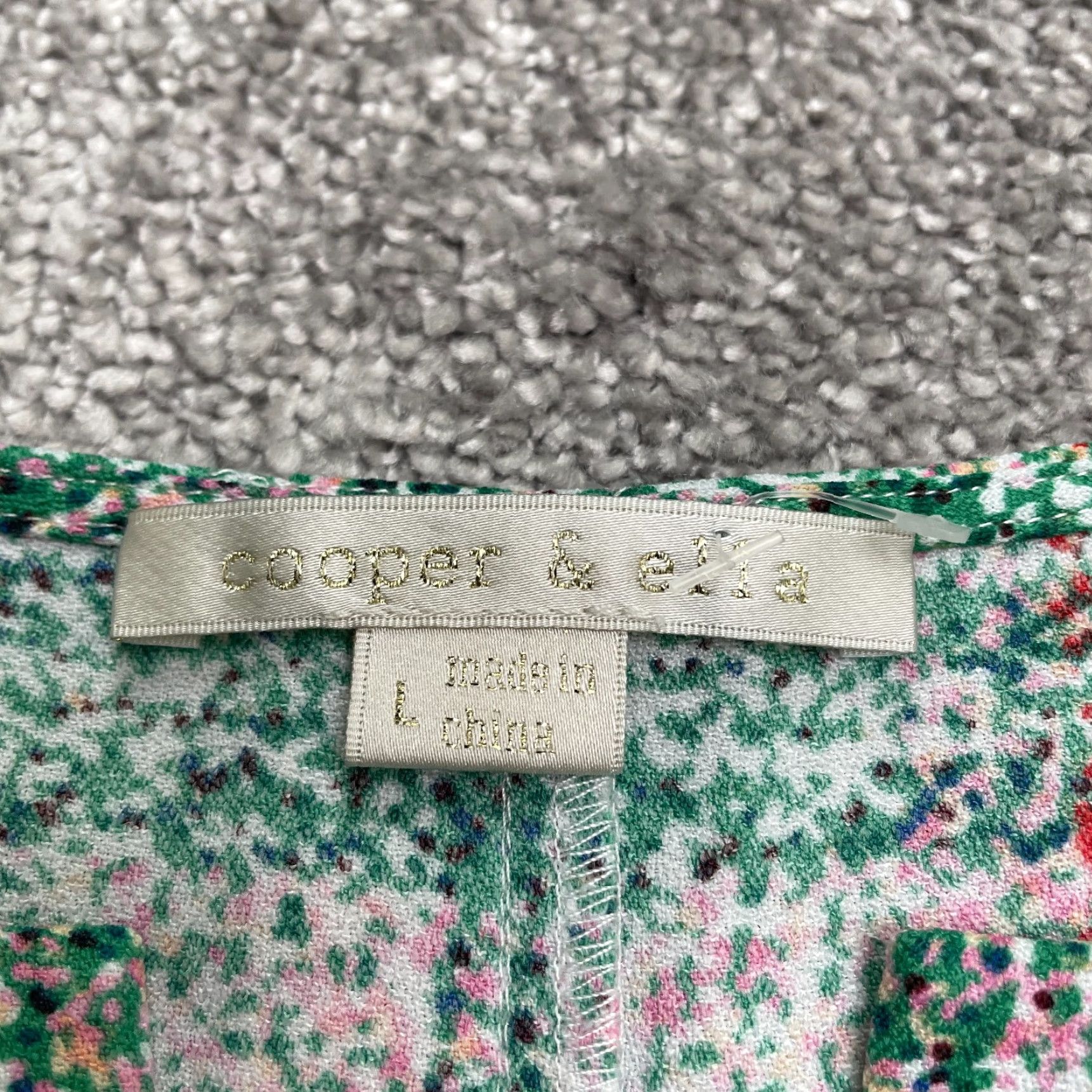 Vintage Cooper & Ella Blouse Womens Large Green Plaid Short Sleeve Casual Top Size L / US 10 / IT 46 - 5 Thumbnail