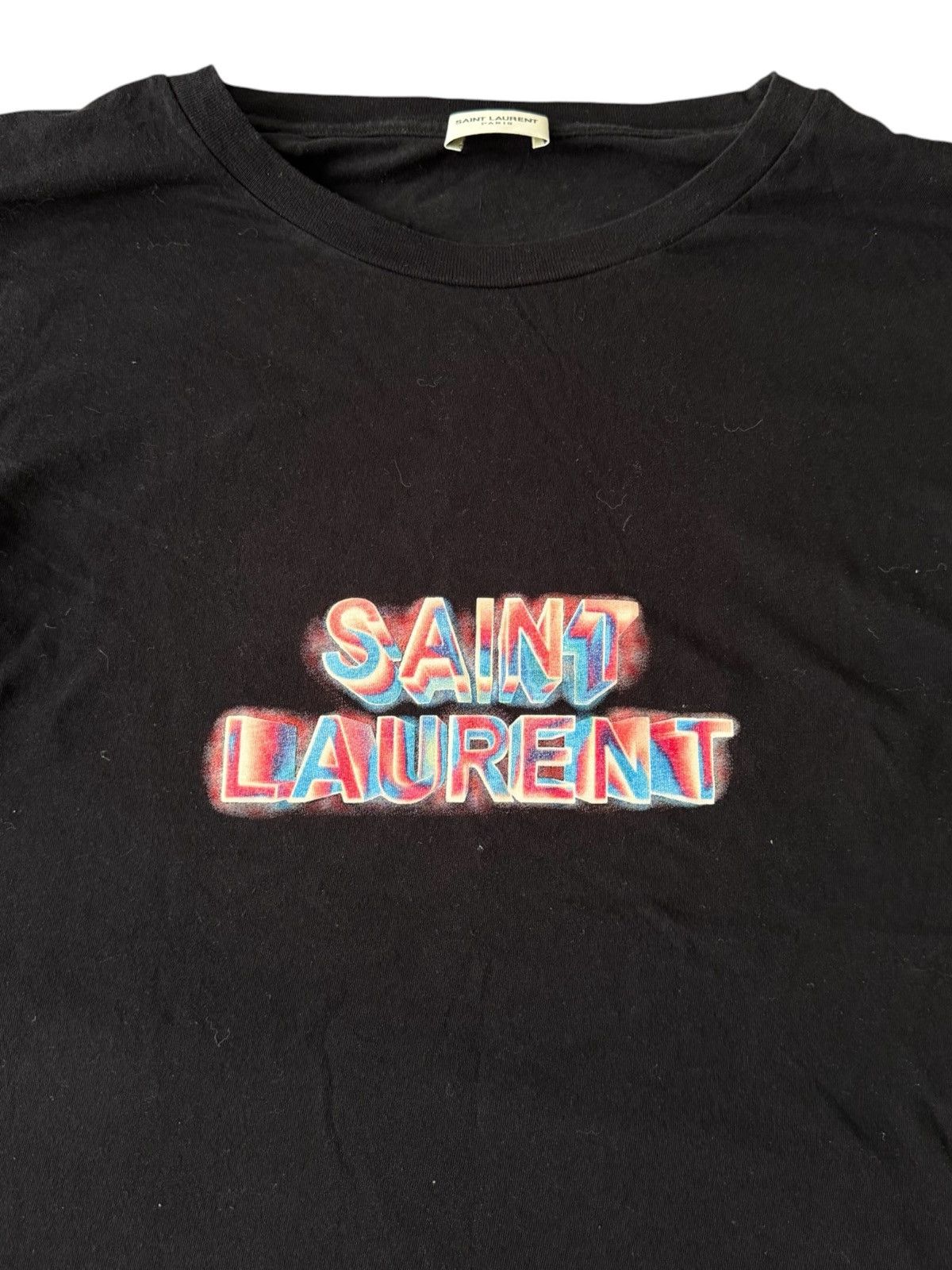 Saint Laurent Paris Saint Laurent Paris Logi T-Shirt Size US XS / EU 42 / 0 - 2 Thumbnail