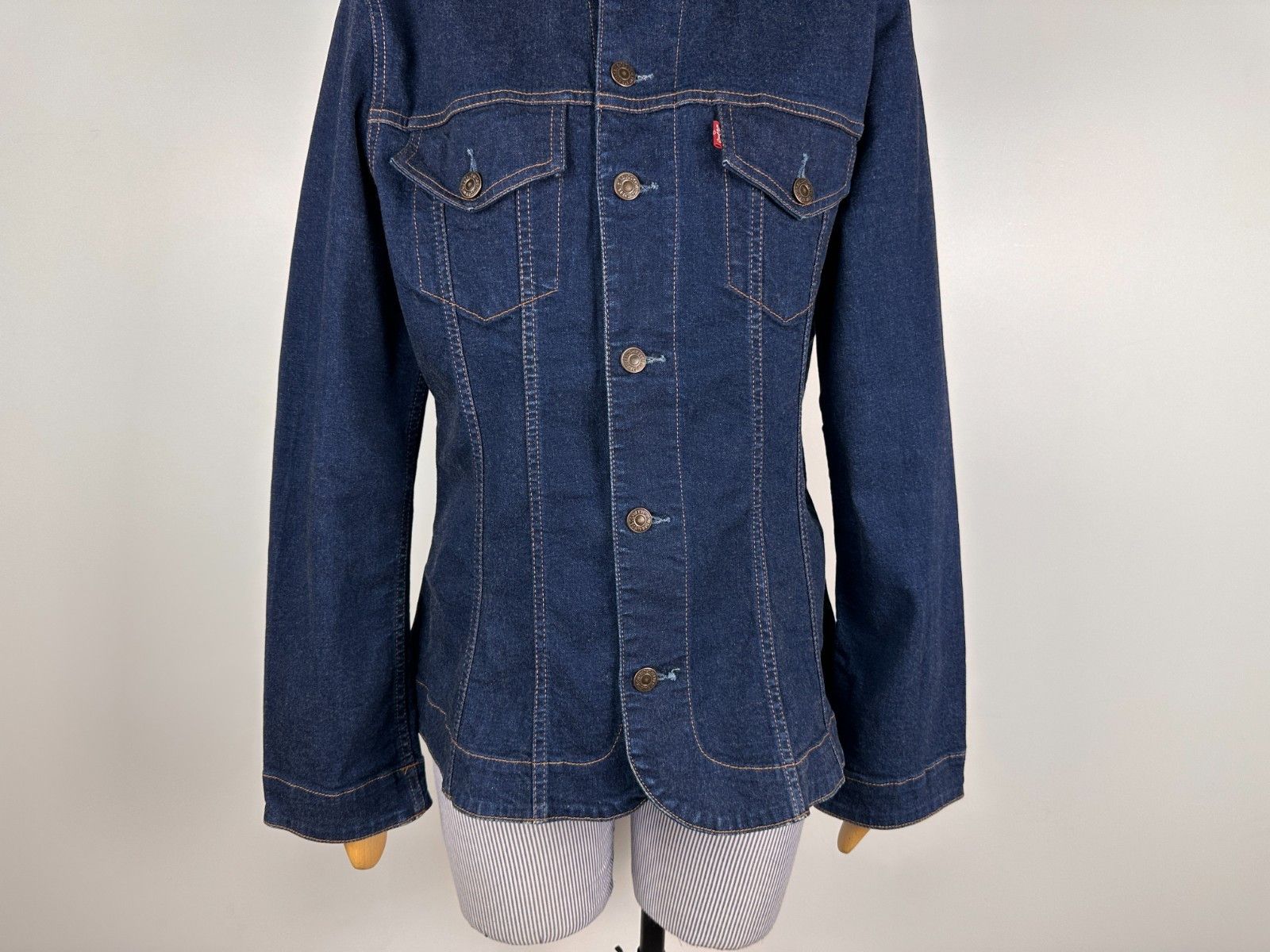 Levi's Womens Levis Denim Jacket 73580 Navy Jeans Size L Size L / US 10 / IT 46 - 3 Thumbnail