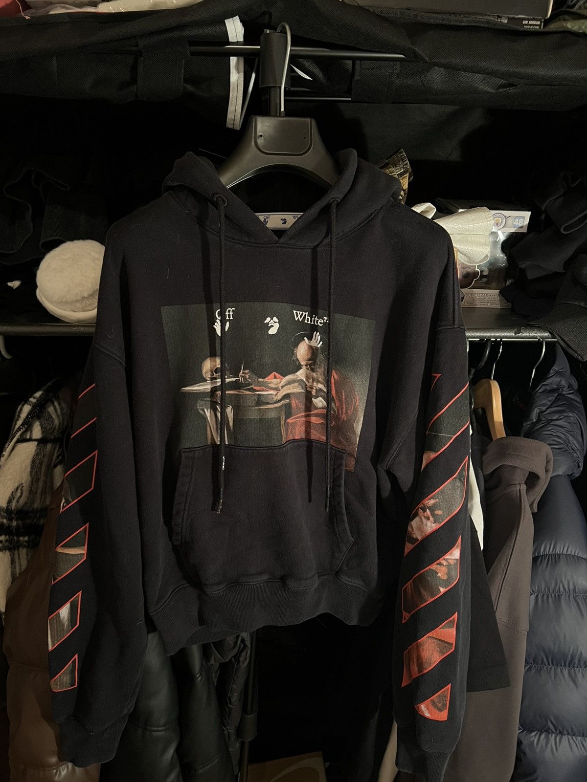 Off-White OFF-WHITE Caravaggio Diag Sleeve Hoodie Size US XS / EU 42 / 0 - 1 Thumbnail