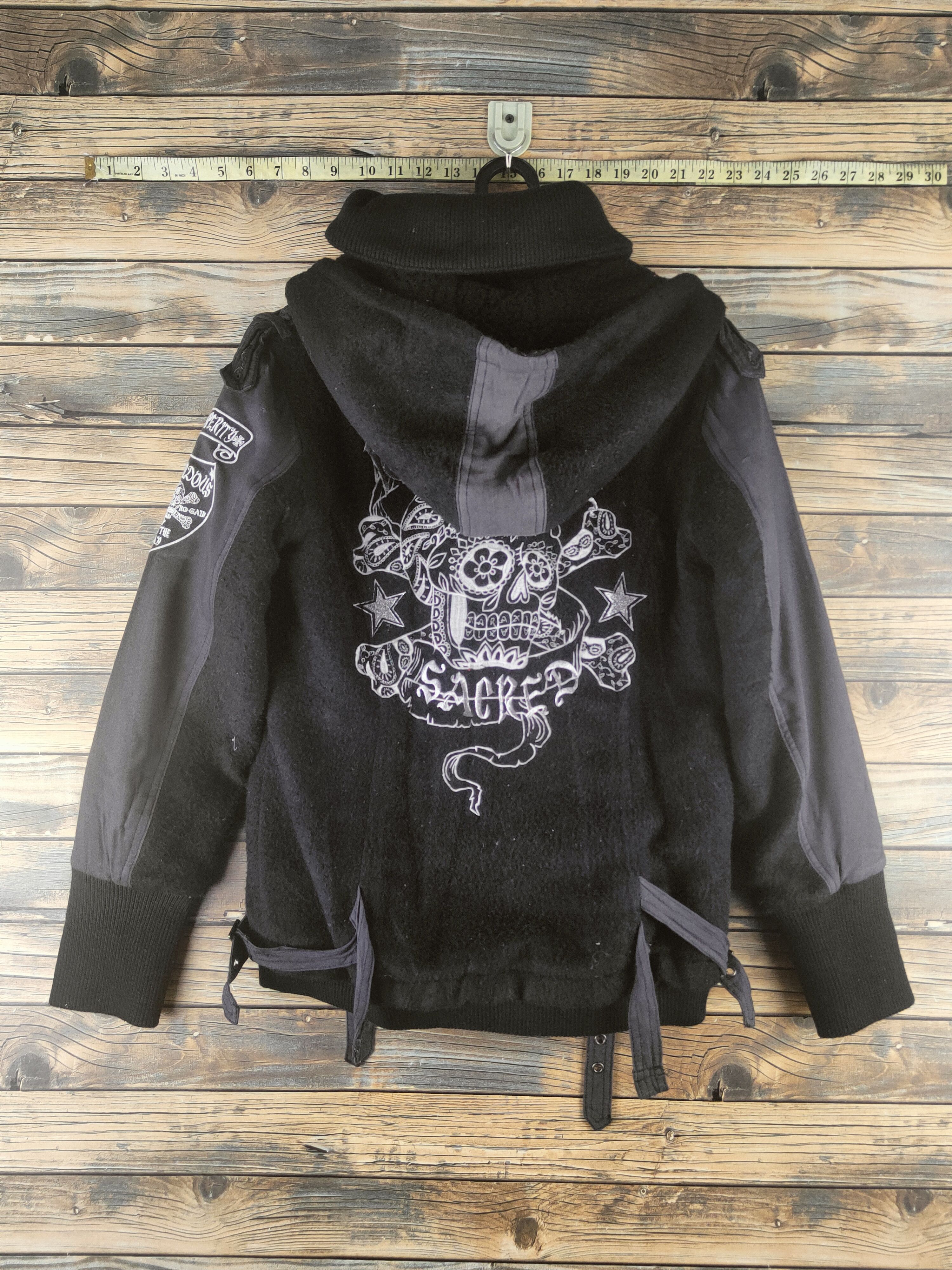 Vintage DL Mazaria Skull Black Hoodie Sweater Jacket #S2907 Size US S / EU 44-46 / 1 - 1 Thumbnail
