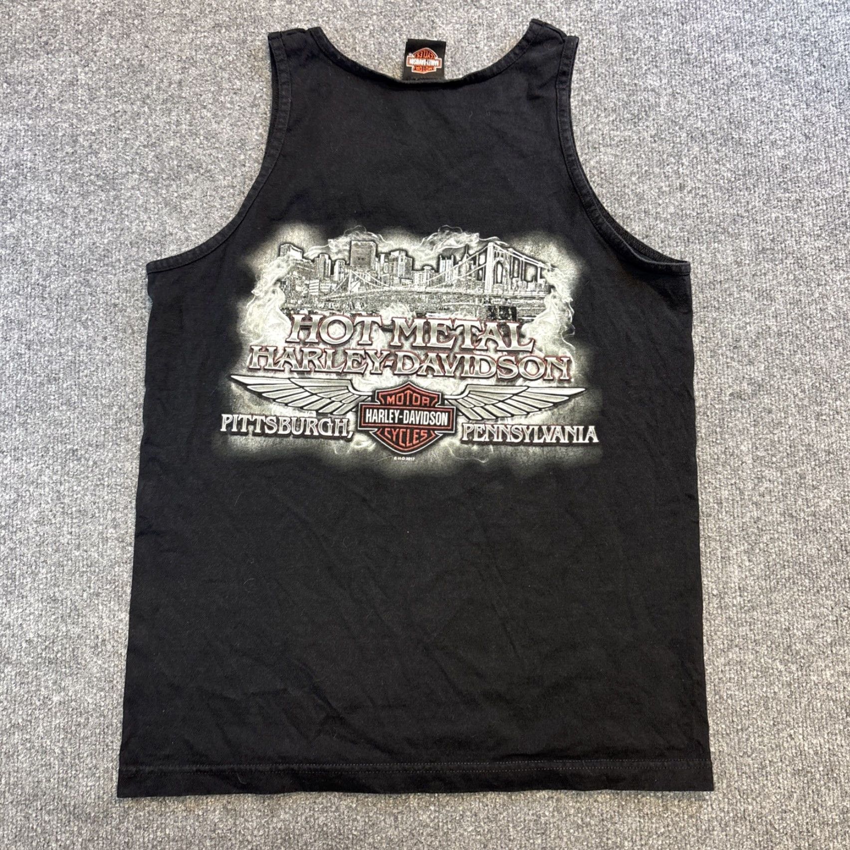 Harley Davidson Harley-Davidson Tank Top Pittsburgh Men’s Med Black Ride The Lightning 2017 T-Shirt Size US M / EU 48-50 / 2 - 7 Thumbnail