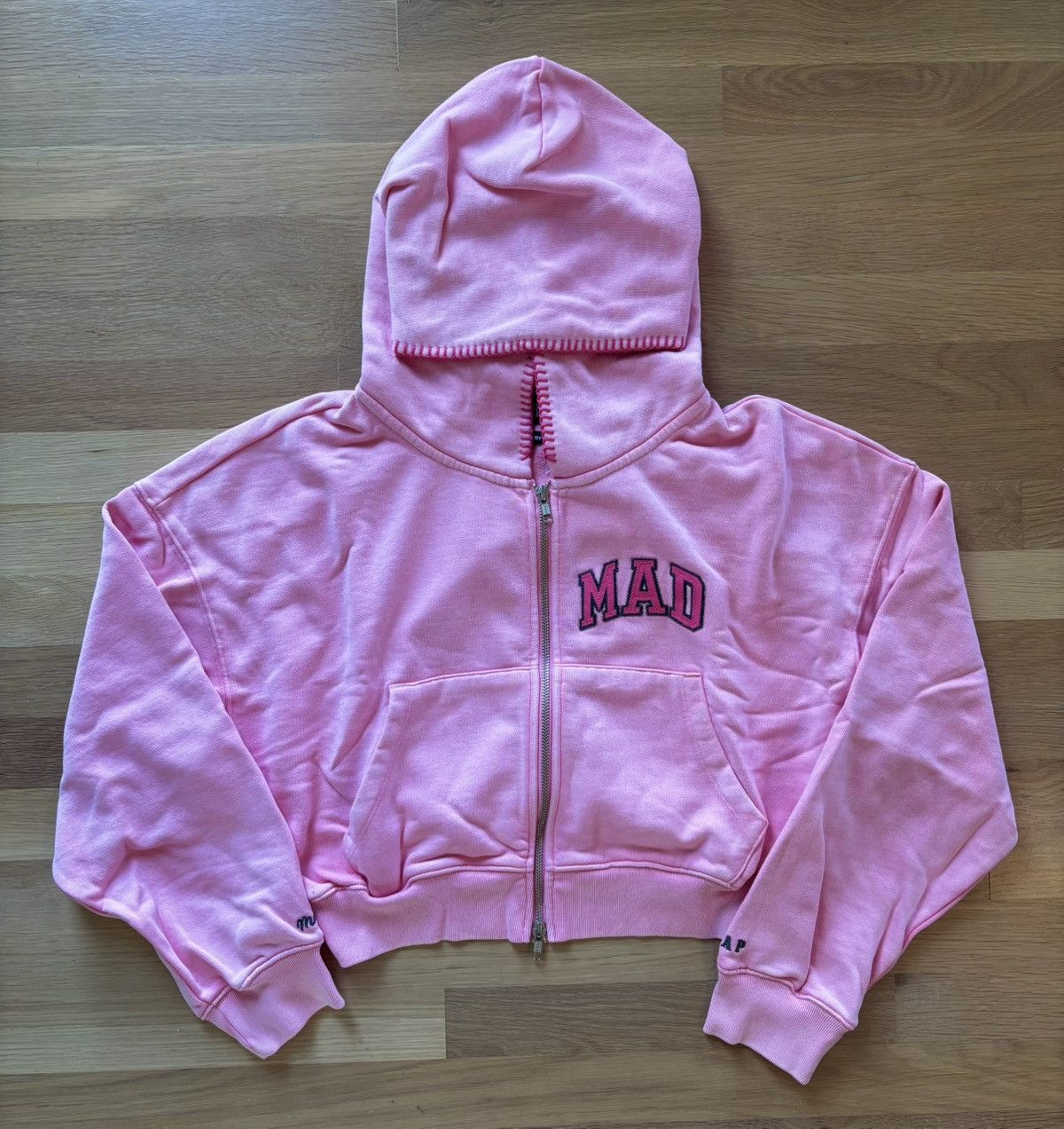 Gap × Madhappy Gap x MadHappy Pink Full Zip Cropped Mad Logo Hoodie Size L / US 10 / IT 46 - 2 Thumbnail