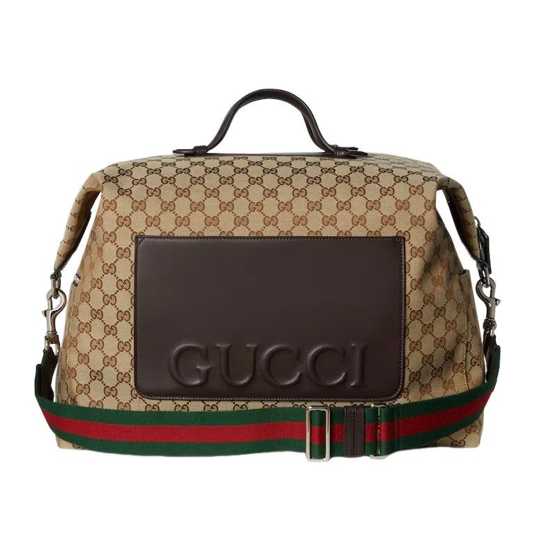 Gucci GUCCI Beige/Brown GG Canvas Duffle New & Auth Size ONE SIZE - 3 Thumbnail