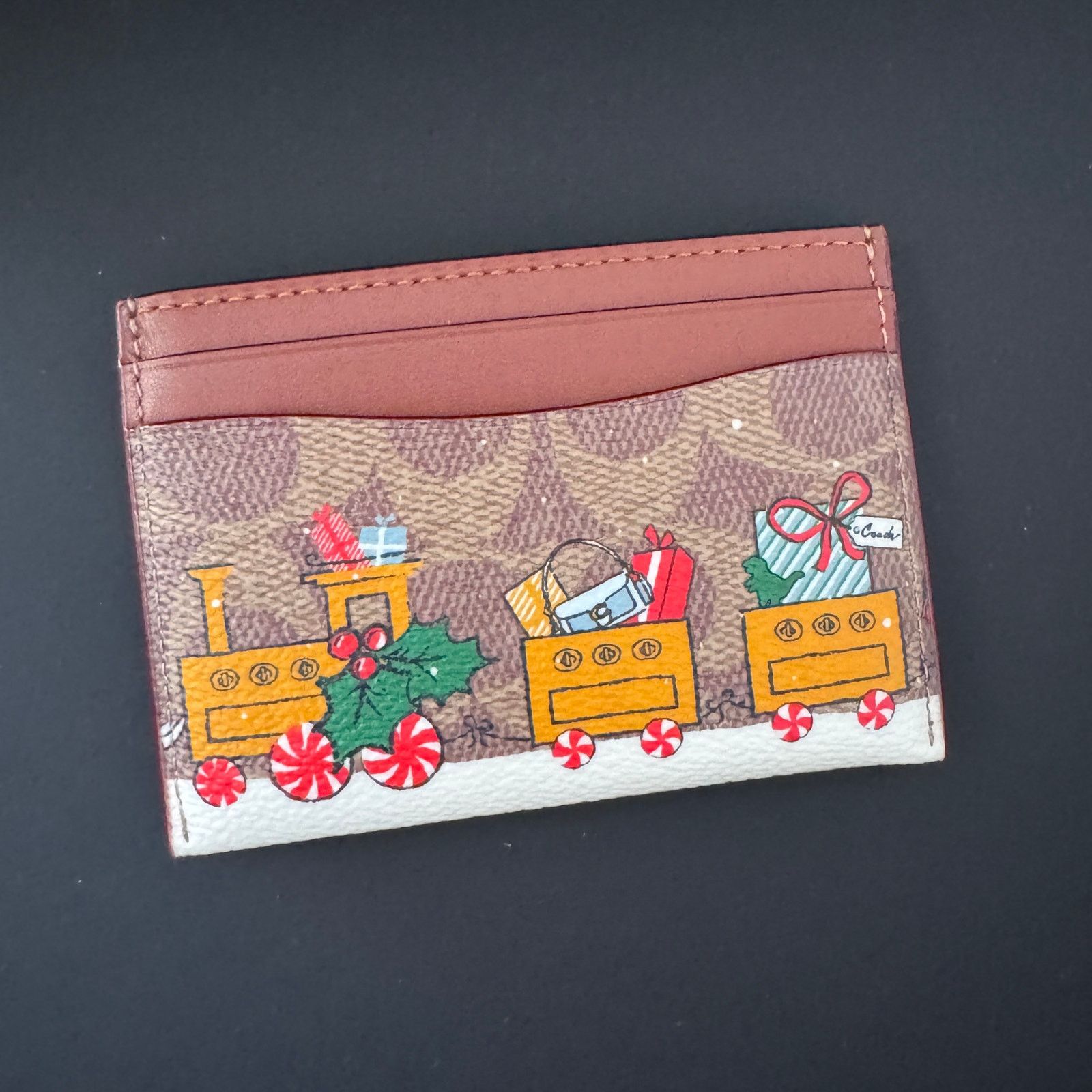 Coach Coach Holiday Essential Card Case In Signature Canvas Size ONE SIZE - 1 Thumbnail