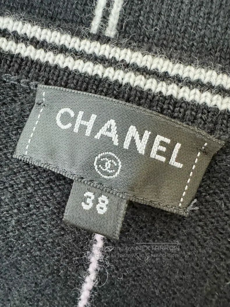 Chanel Chanel 23P black vertical striped knitted suspender vest Size XS / US 0-2 / IT 36-38 - 6 Thumbnail