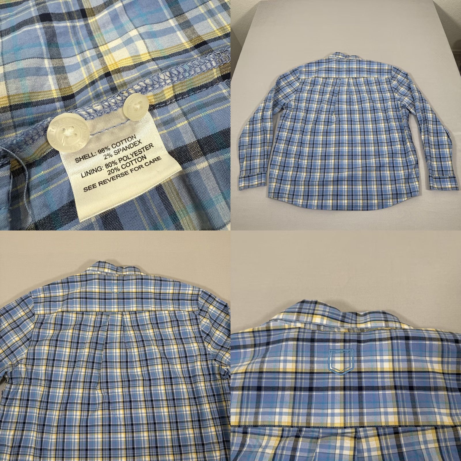 Vintage SCOTTeVEST Shirt Mens XL Blue Plaid Ozark Button Up Stretch Travel Pockets Hike Size US XL / EU 56 / 4 - 8 Thumbnail