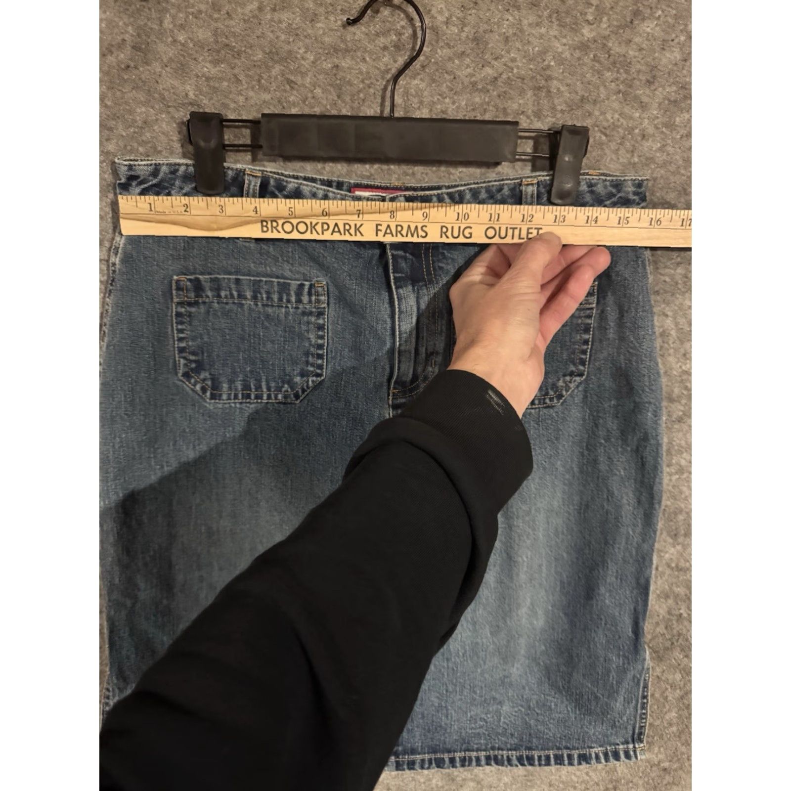 Old Navy VINTAGE Old Navy Denim Skirt Size 10 Women's Straight Knee Length Grunge Y2K Streetwear 100% Cotton Pockets Size 32" / US 10 / IT 46 - 4 Thumbnail