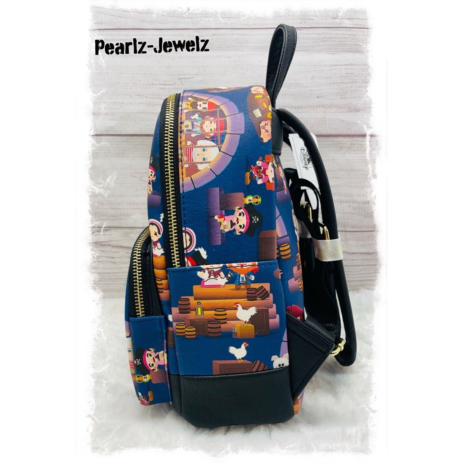 Disney Loungefly Disney Parks Pirates of the Caribbean Chibi AOP Mi Size ONE SIZE - 4 Thumbnail