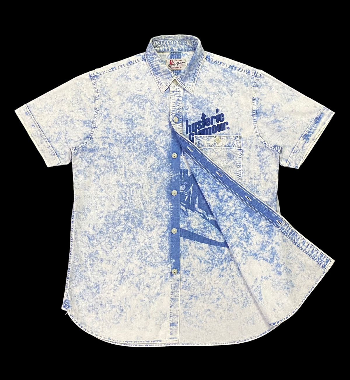 Hysteric Glamour × Japanese Brand Rare Design‼️Hysteric Glamour Acid Wash Shirt Button Ups Size US M / EU 48-50 / 2 - 23 Thumbnail