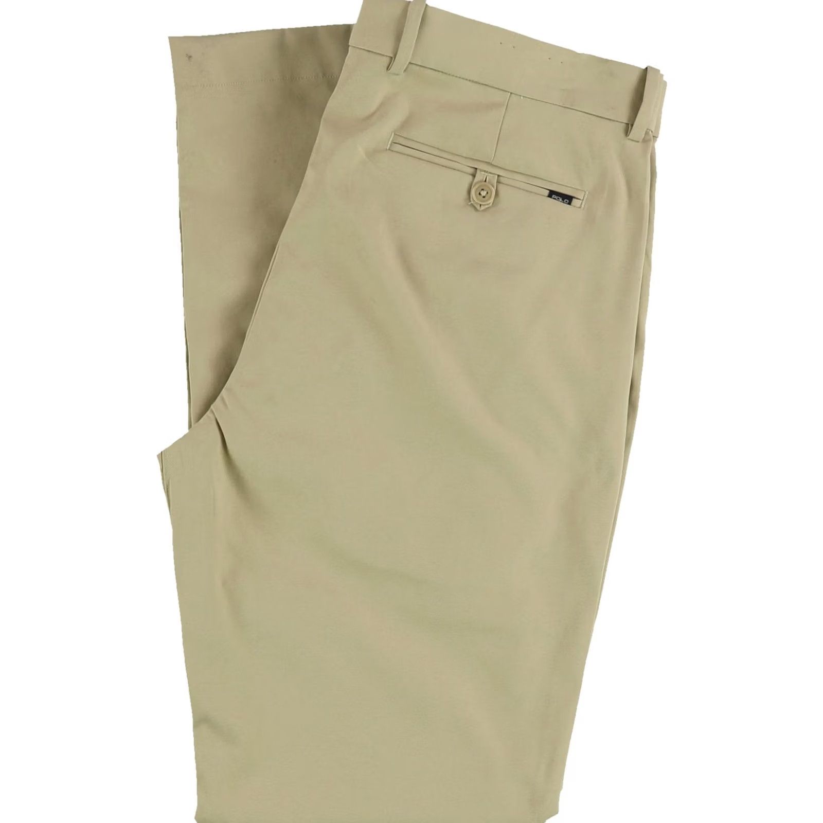 Ralph Lauren Ralph Lauren Mens Tailored Fit Straight Leg Casual Pants, beigekhaki, 33 Size US 33 - 3 Thumbnail
