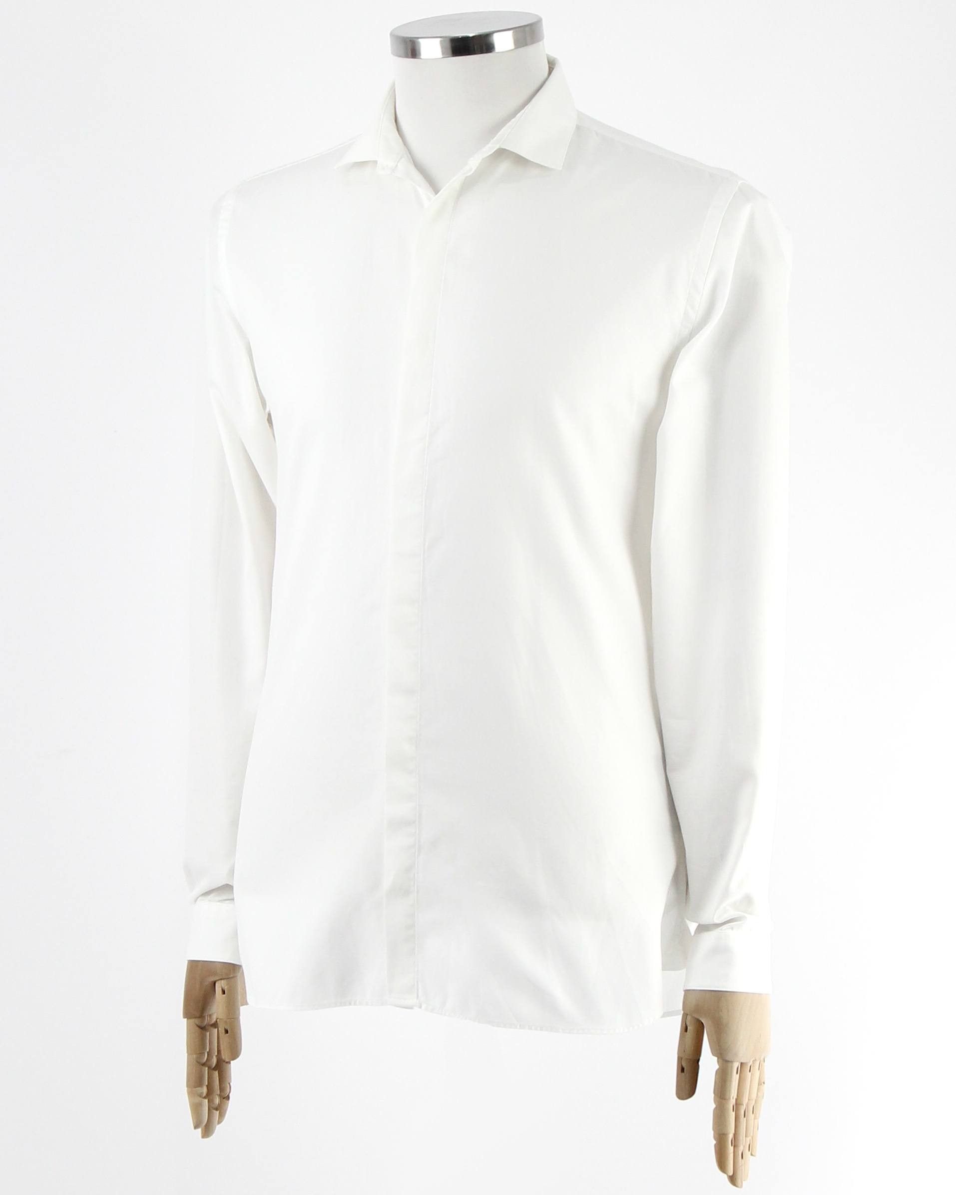 The Kooples THE KOOPLES PARIS White Slim Shirt Size US M / EU 48-50 / 2 - 2 Thumbnail