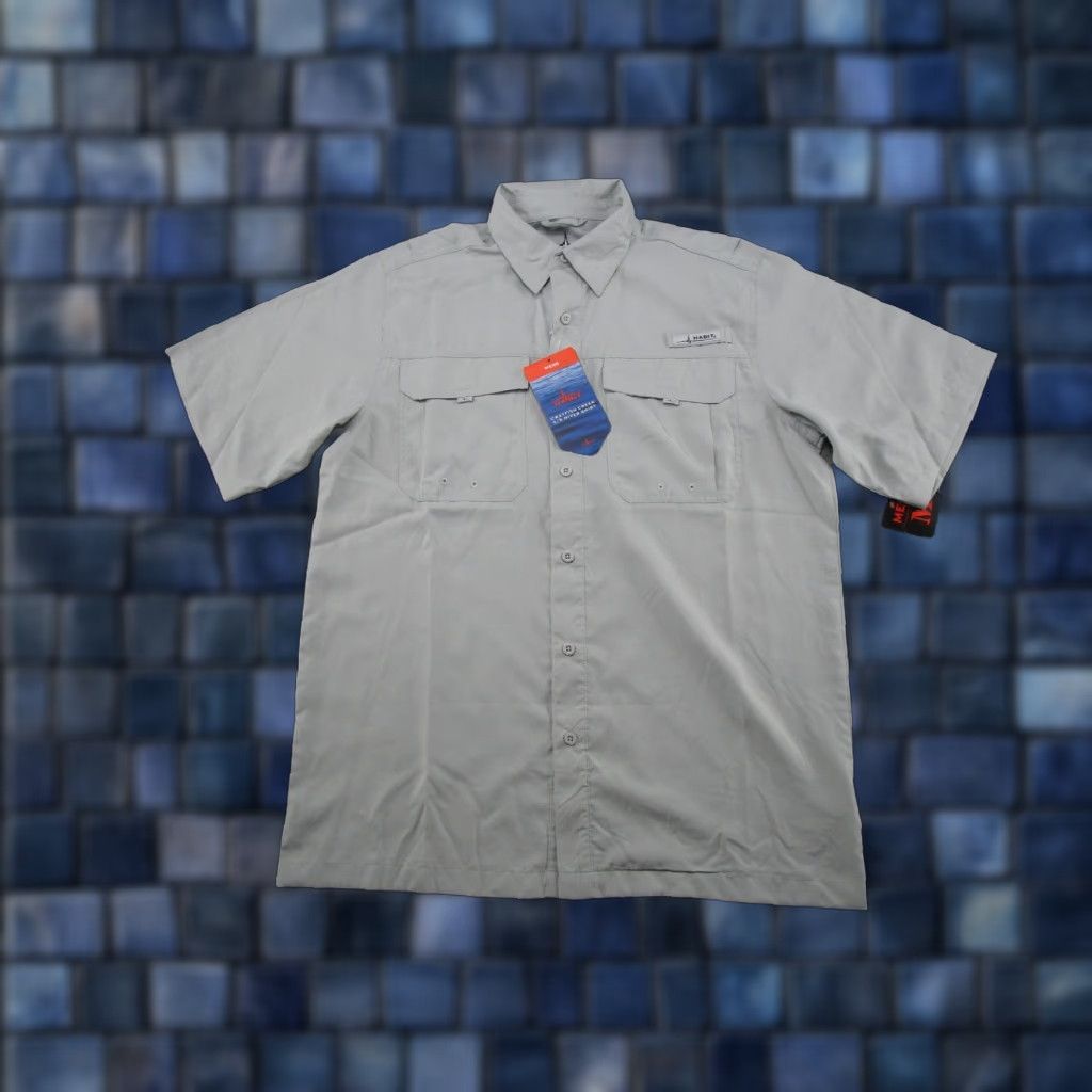 Habitat Habit Crayfish Creek Shirt Men’s M S/S Plaid Outdoor Button-Up Short Sleeve Gray NWT Vintage: No Size US M / EU 48-50 / 2 - 1 Thumbnail