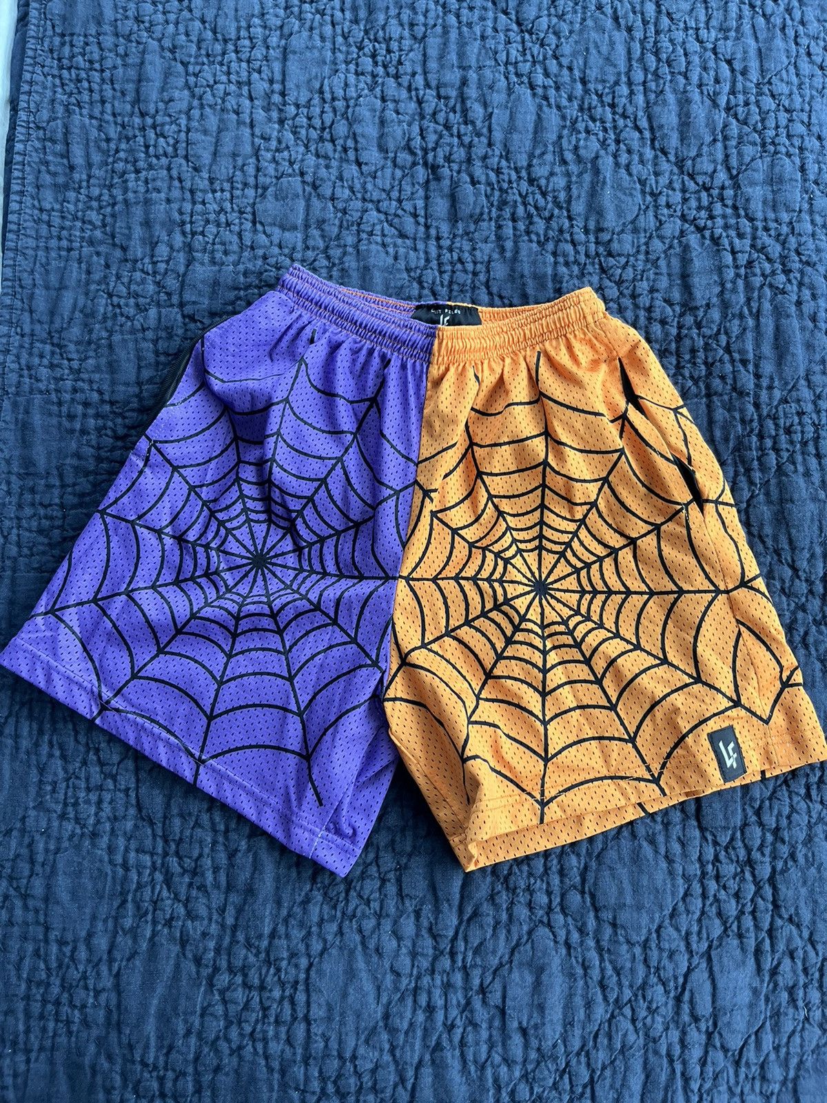 Designer × Lost Enterprises [Medium] Lost Files Split Spider Web Shorts Size US 32 / EU 48 - 1 Thumbnail