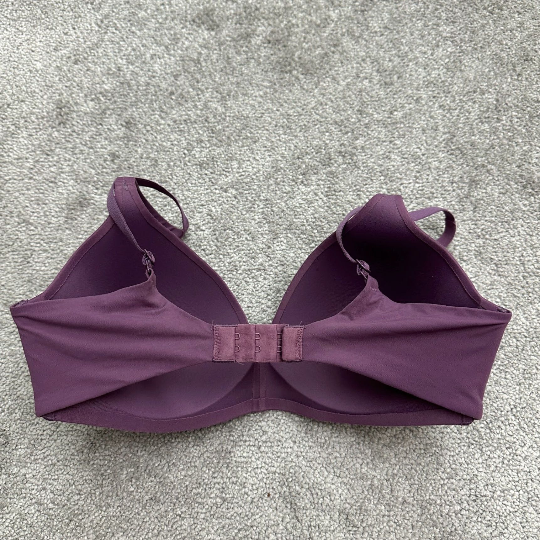 Victoria's Secret VINTAGE Victoria's Secret Line No Wire Bra Womens 34D Purple Padded Adjustable Strap Underwire Shapewear Divider? Size ONE SIZE - 2 Thumbnail