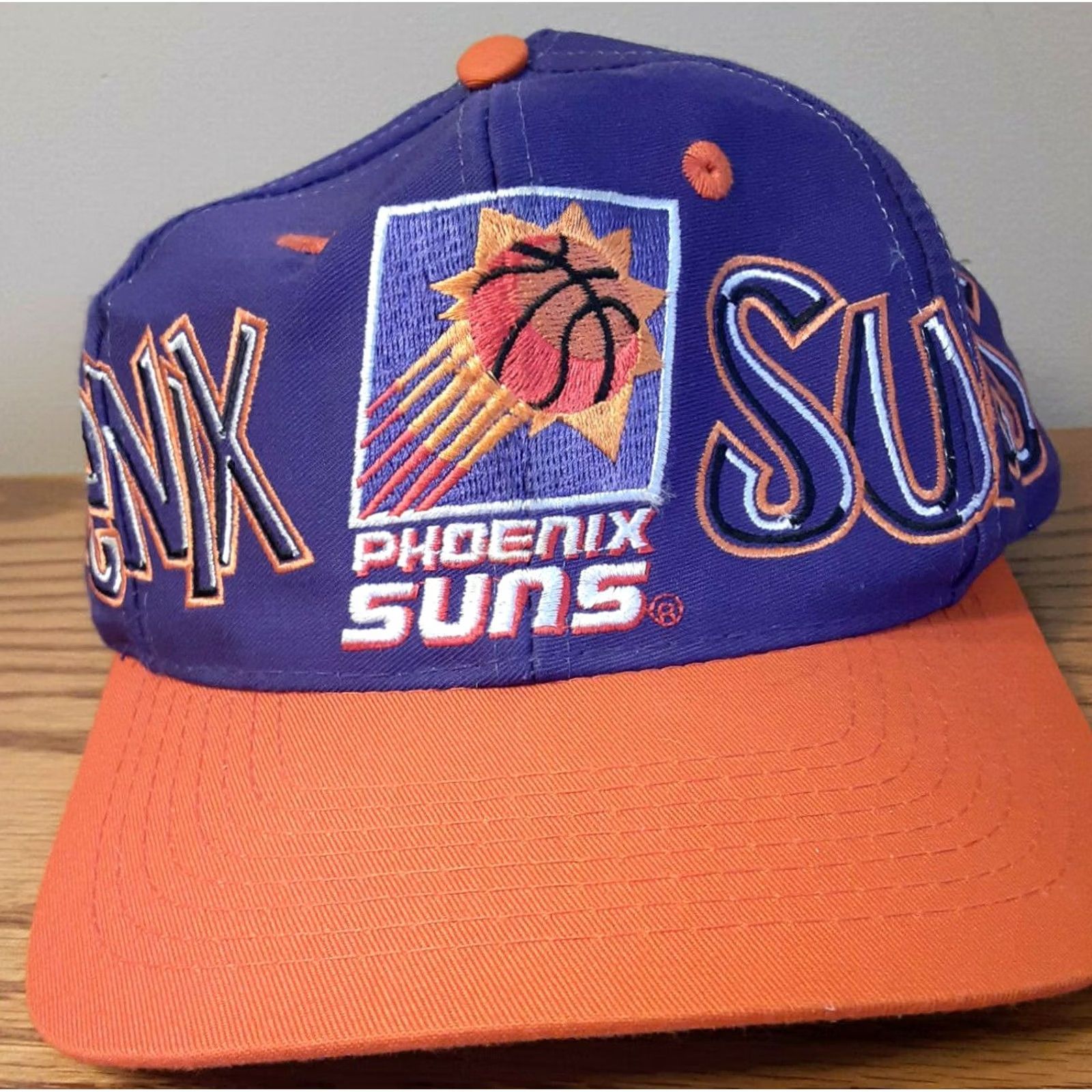 NBA Vintage Phoenix Suns Hat Official NBA by Swill NWOT snapback old stock.graffiti Size ONE SIZE - 8 Thumbnail
