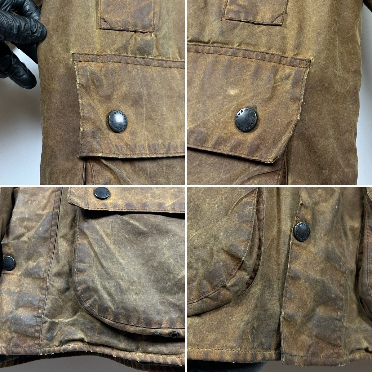 Barbour Vintage Barbour Beaufort Olive Brown Waxed Coat Jacket Size US XXL / EU 58 / 5 - 24 Thumbnail