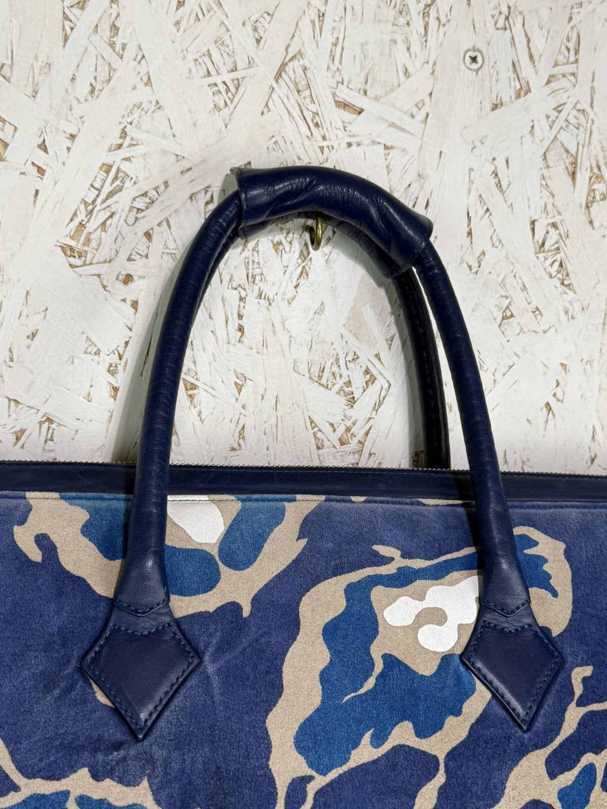 Vivienne Westwood Vivienne Westwood Ocean Camo Suede Leather Travel Bag Size ONE SIZE - 4 Thumbnail