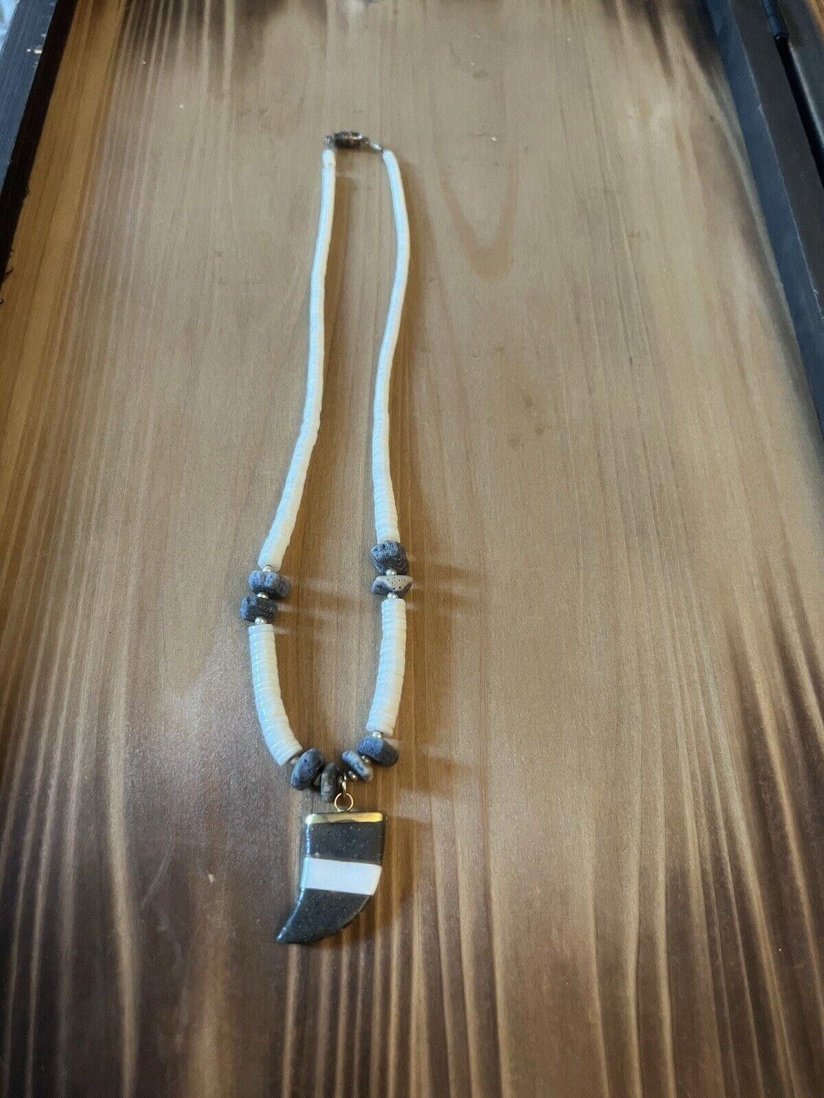 Puma Puka Shell And Blue Coral Necklace 19 Inches Size ONE SIZE - 3 Thumbnail