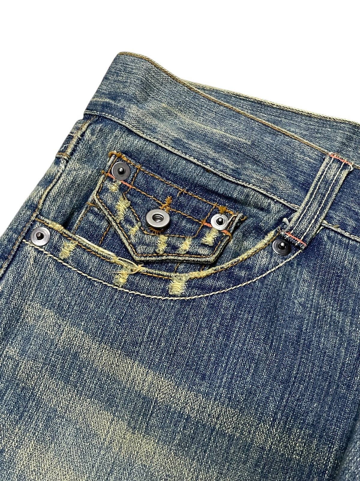 Hysteric Glamour Japanese Spiral Cut Flare Distressed Jeans Size US 32 / EU 48 - 10 Thumbnail