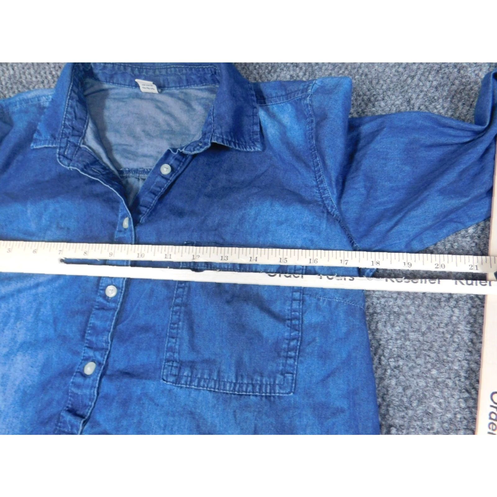 Old Navy Old Navy Blouse Tunic Shirt Denim Blue S Womens Size S / US 4 / IT 40 - 6 Thumbnail