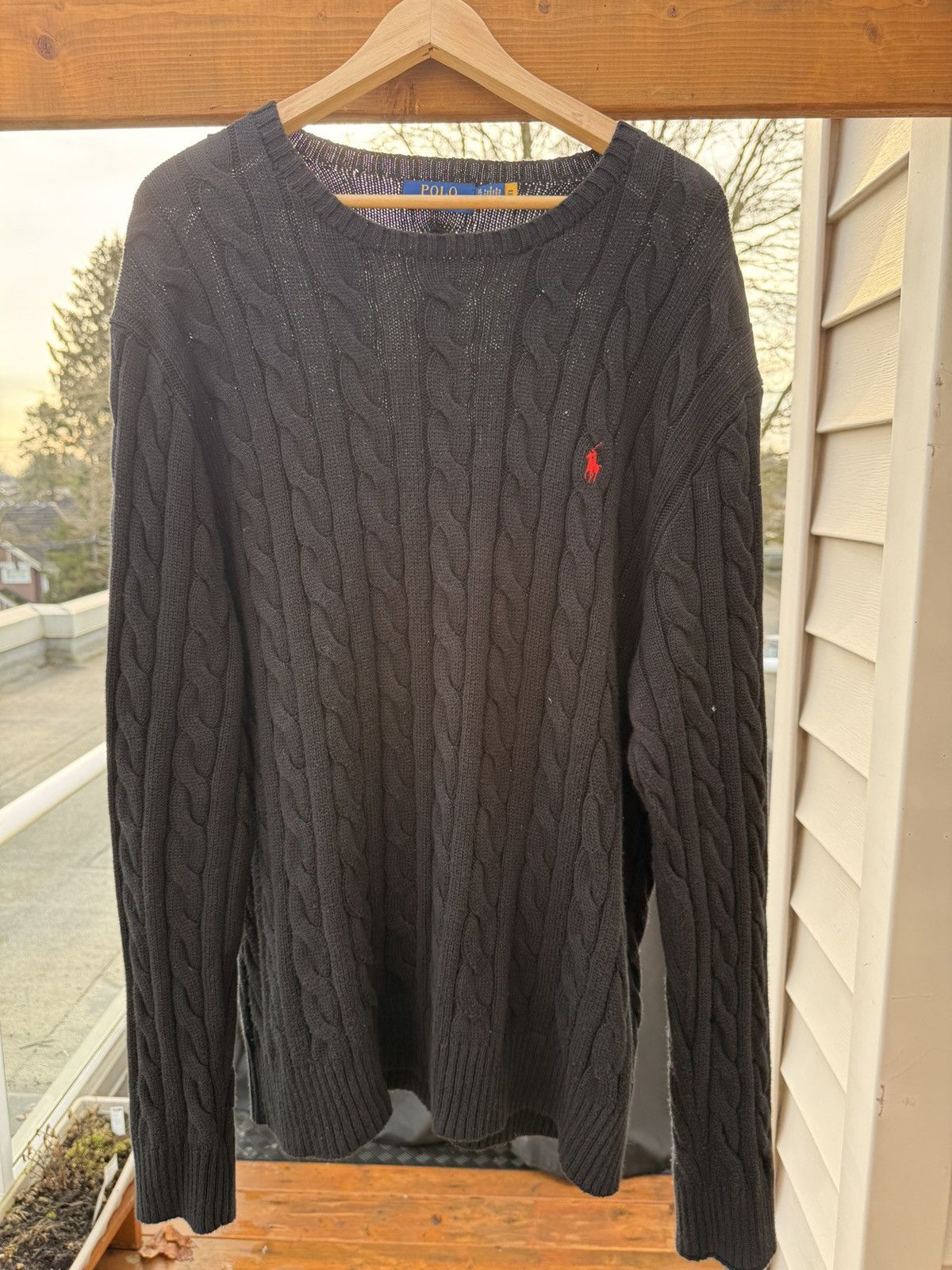 Polo Ralph Lauren Polo Ralph Lauren Cable Knit Cotton Sweater Size US XL / EU 56 / 4 - 1 Thumbnail