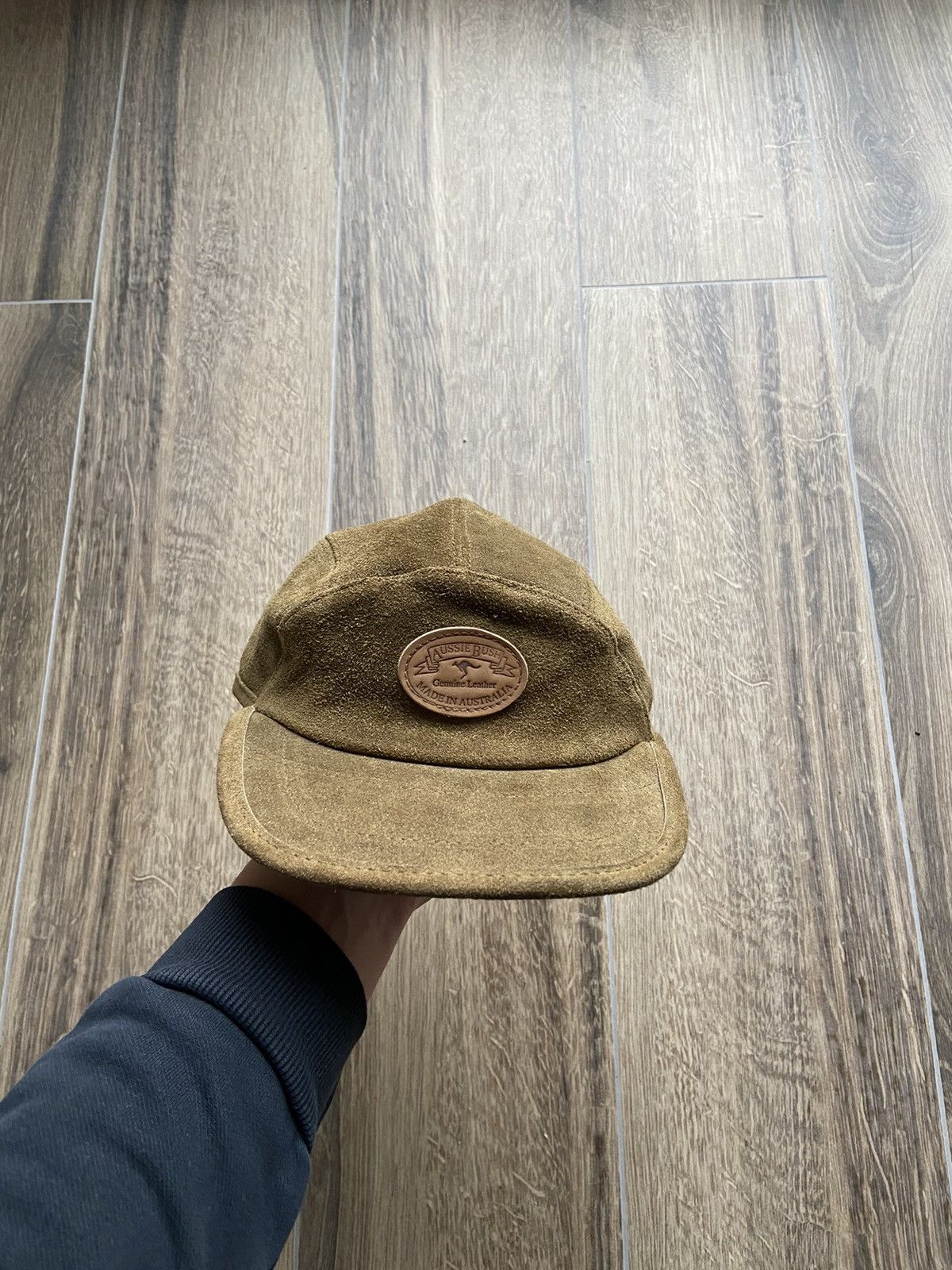 Genuine Leather × Man Made In Australia × Vintage Vintage Aussie Bush Cow Genuine Leather cap mens Size ONE SIZE - 2 Thumbnail