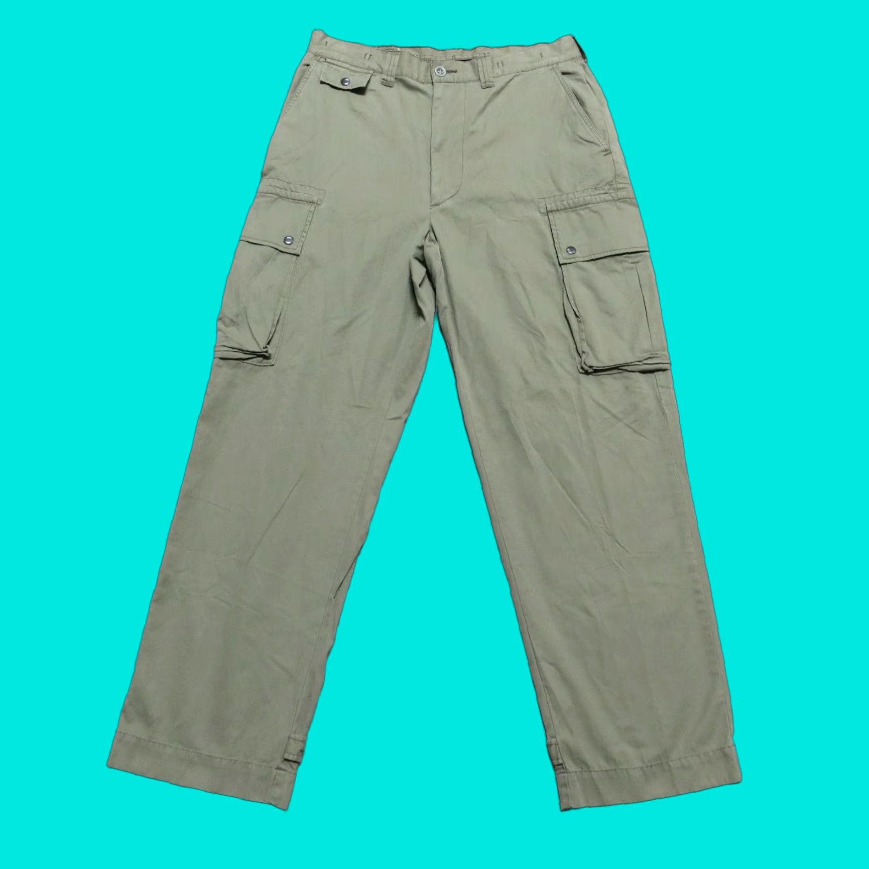 Polo Ralph Lauren VINTAGE Polo Ralph Lauren Cargo Pants Men 32-33 Green Pants Mens 32-33" Vintage Cargo Ralph Lauren Size US XS / EU 42 / 0 - 1 Thumbnail