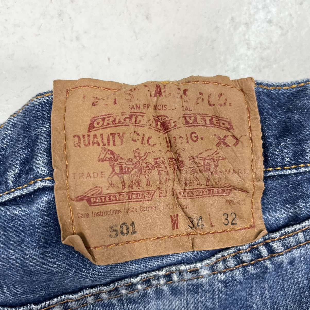 Levi's Vintage Y2k Levis Lot 501 Distressed Denim Jeans Size US 32 / EU 48 - 19 Thumbnail