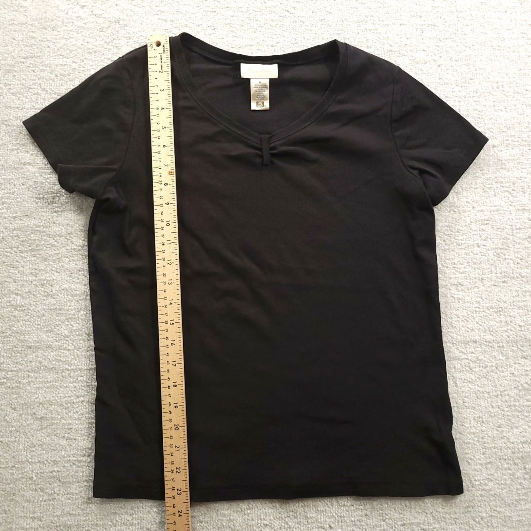 Vintage VINTAGE Studio Works V-Neck T-Shirt Women's Medium Black Short Sleeve 100% Cotton Size M / US 6-8 / IT 42-44 - 4 Thumbnail