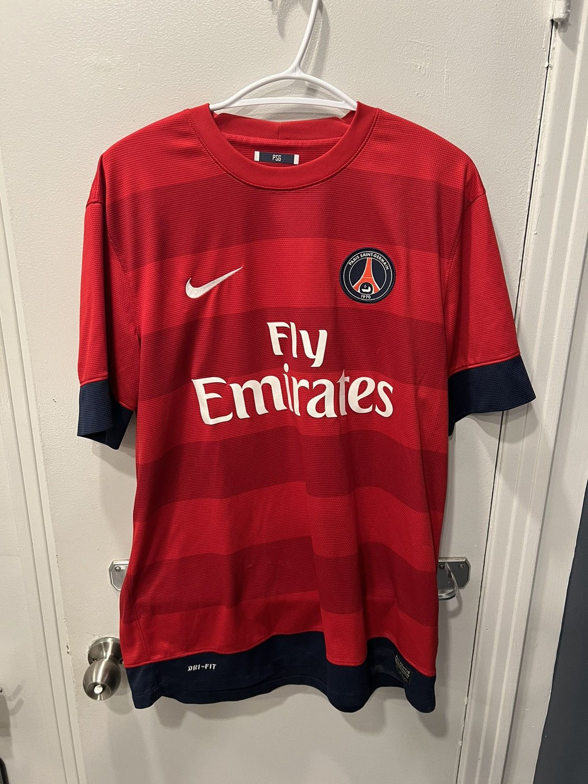 Nike × Vintage NIKE PARIS SAINT-GERMAIN 2012 2013 AWAY SHIRT Size US L / EU 52-54 / 3 - 1 Thumbnail
