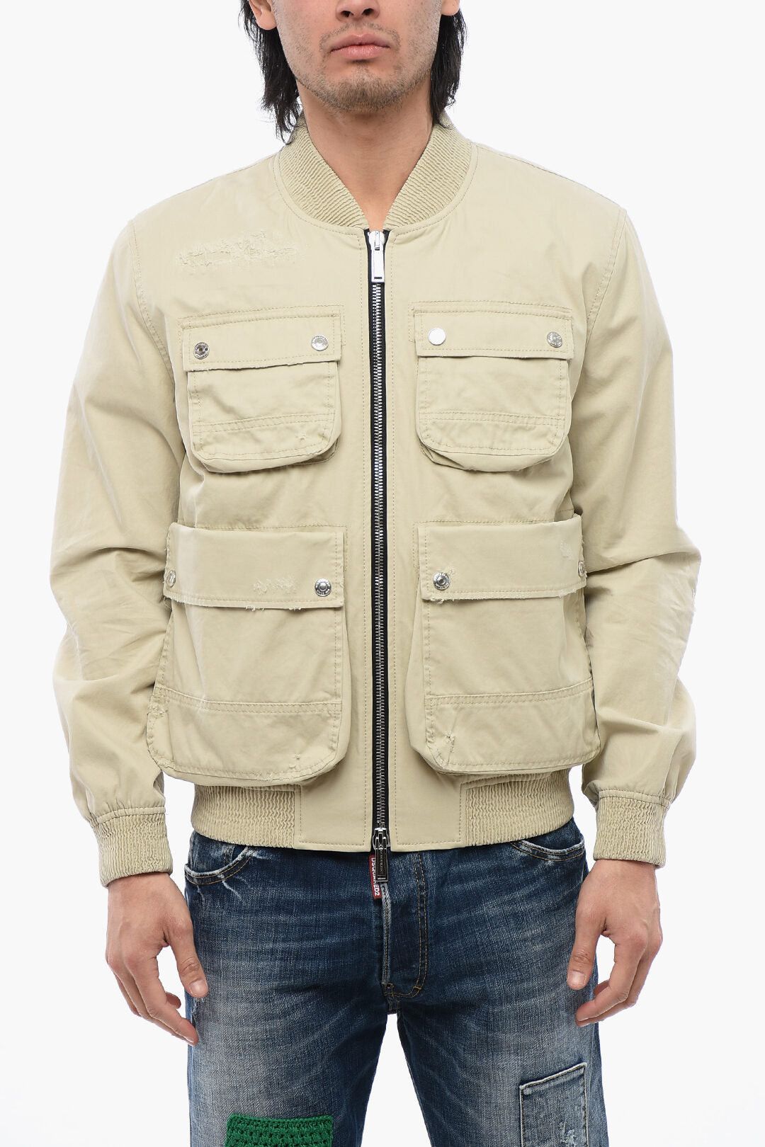 Dsquared2 Cotton Utility Bomber Size US M / EU 48-50 / 2 - 1 Thumbnail