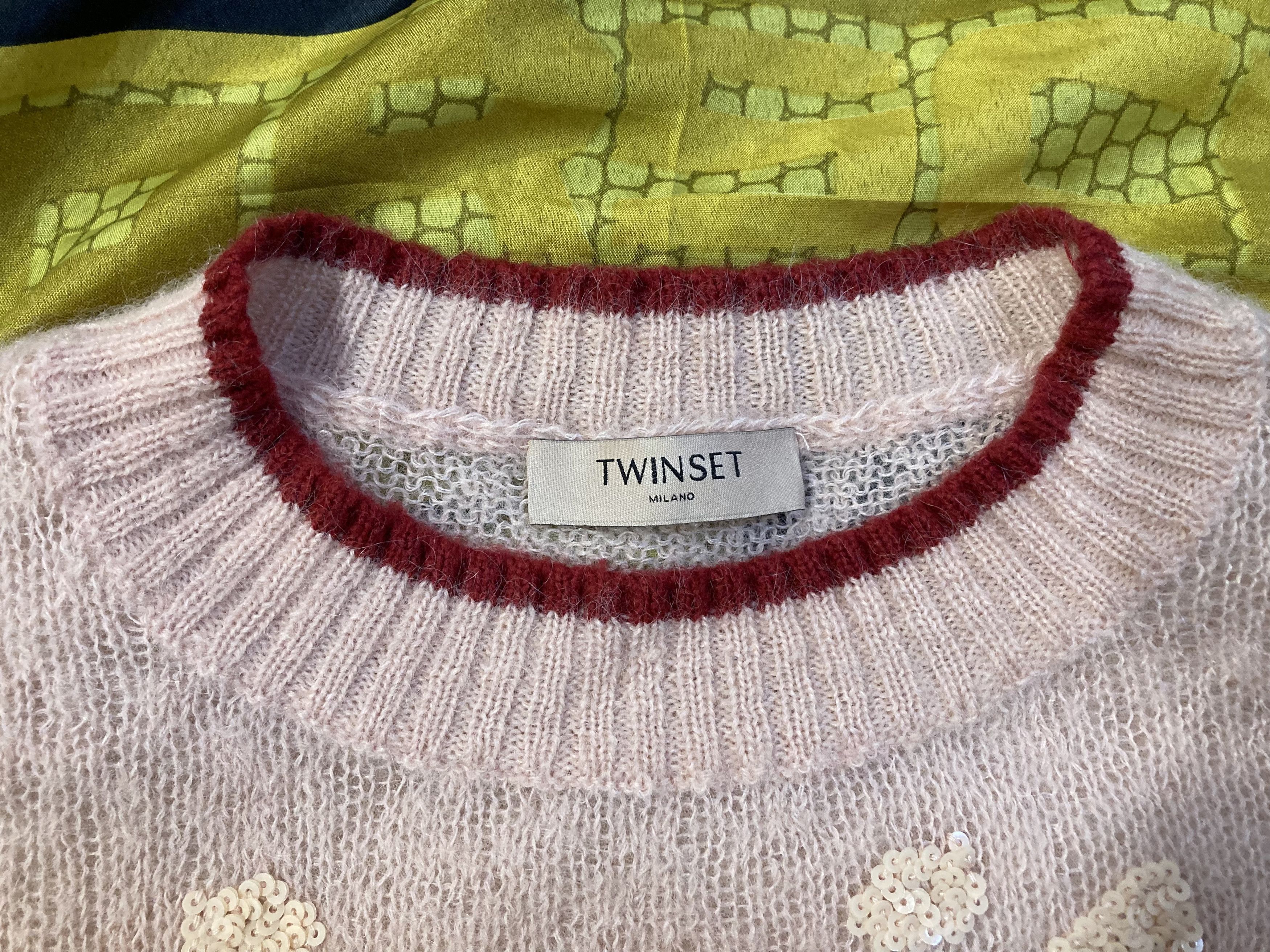 TWINSET Twinset Milano Floral embroidery pullover in peach color Size XS / US 0-2 / IT 36-38 - 8 Thumbnail