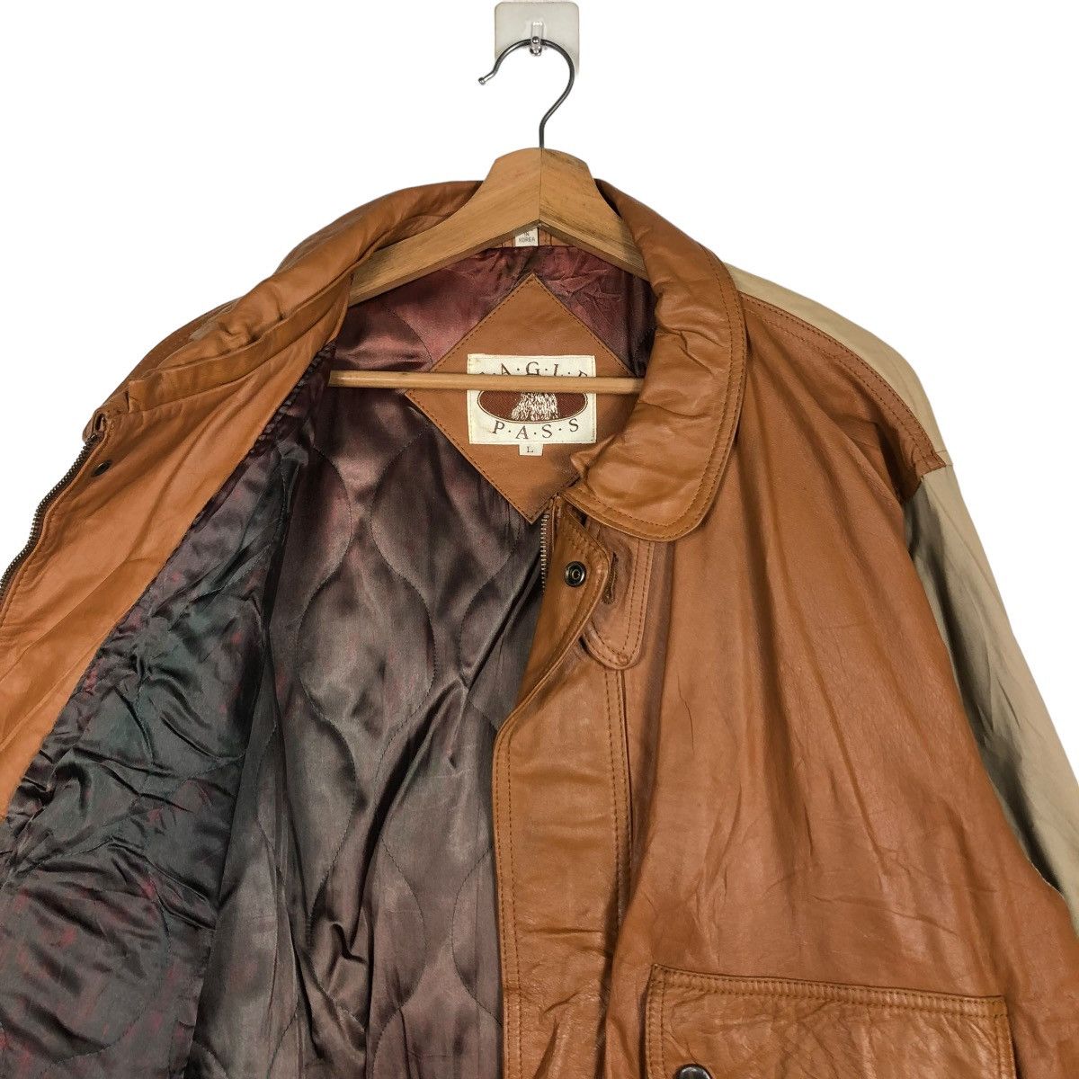 Japanese Brand 🔥VINTAGE BIKER LEATHER JACKET EAGLE PASS ISSEY MIYAKE Size US L / EU 52-54 / 3 - 14 Thumbnail