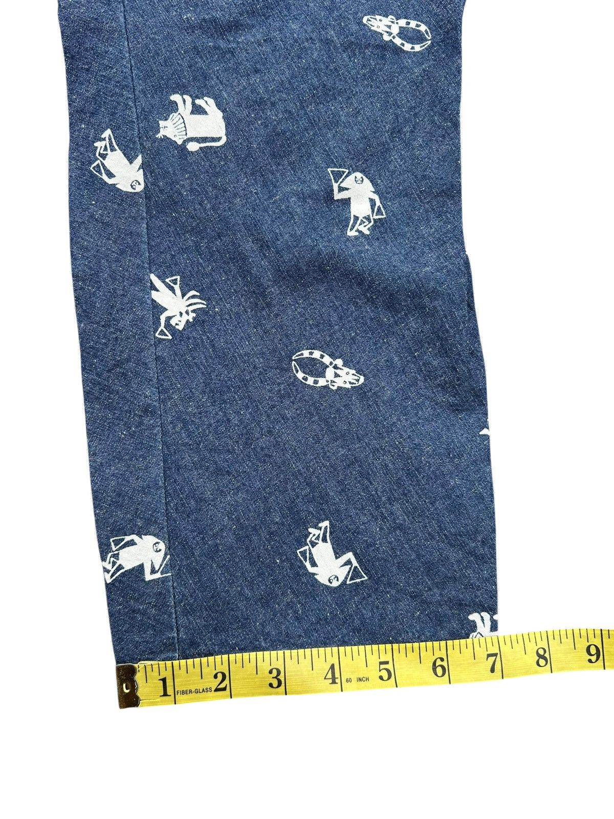 Ne-Net Nenet Issey Miyake Japanese Indigo Dye Full Print Pants Size US 31 - 12 Thumbnail