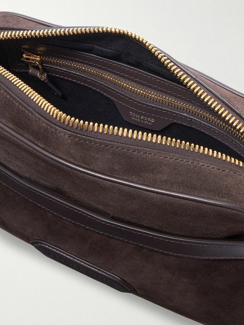 Tom Ford 🔥$2.8K VALUE🔥Suede Brown Messenger Bag Size ONE SIZE - 4 Thumbnail