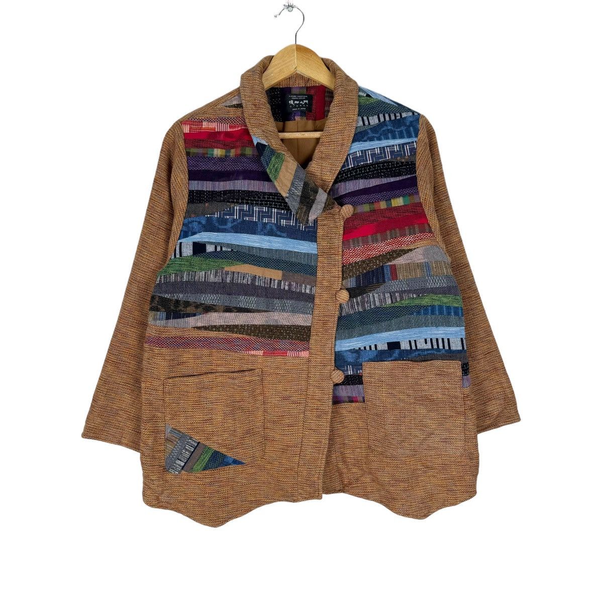 Vintage 🌟GIEMON KASURI JAPAN PATCHWORK JACKET LIKE KAPITAL Size M / US 6-8 / IT 42-44 - 1 Thumbnail