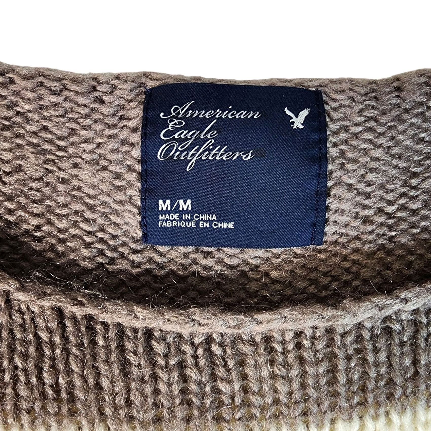 American Eagle Outfitters VINTAGE American Eagle Outfitters Women's Striped Knit Sweater M Size M / US 6-8 / IT 42-44 - 2 Thumbnail