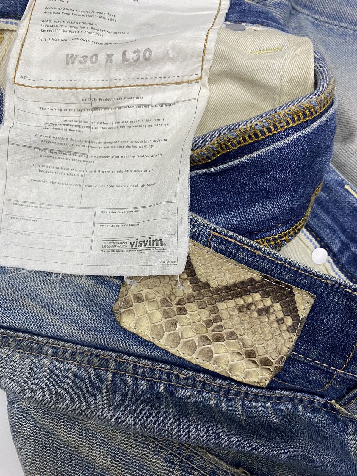 Visvim VISVIM 03D3 DAMAGE DISTRESSED DENIM JEANS Size US 31 - 9 Thumbnail