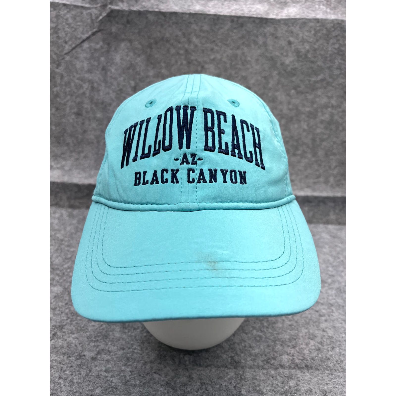 Vintage Willow Beach Black Canyon Staff Hat Cap Strap Back Adult One Size Blue Polyester Hat/Cap Men Adjustable Lightweight Baseball Cap Beach Outdoor Mens Size ONE SIZE - 2 Thumbnail
