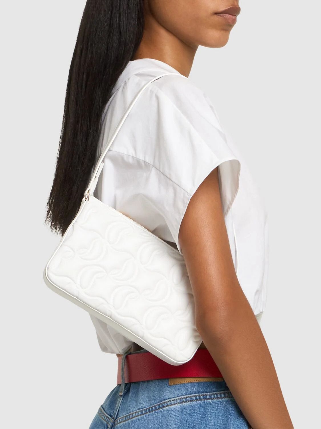Christian Louboutin o1s1wg110225 Shoulder in White Size ONE SIZE - 3 Thumbnail