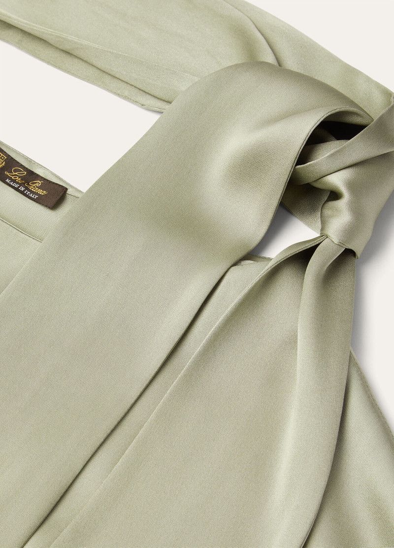 Loro Piana o1srvl11e0526 FAP0332 Caren Midi Dress in Light Green Size M / US 6-8 / IT 42-44 - 7 Thumbnail